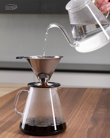 Trendglas Jena Glaswasserkocher Kanne POUR OVER - Trendglas Jena Glaswasserkocher Kanne POUR OVER | Trendglas Jena - exklusiv und hochwertig | SmacoGlas