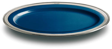 Cosi Tabellini CONVIVO Servierteller oval Convivo 57x38 cm in Blau – eleganter Porzellanteller für großzügiges Anrichten und stilvolles Servieren