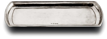 Cosi Tabellini PLUM CAKE Tablett 36 x 16 cm elegantes Zinntablett für stilvolles Servieren von Kuchen, Gebäck oder Vorspeisen