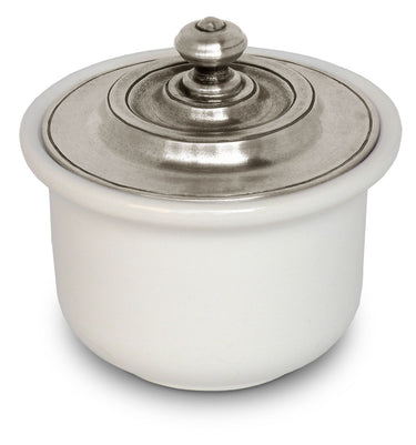 Cosi Tabellini CONVIVO
Zuckerdose mit Deckel (9,5 cm) – CONVIVO-Serie aus Keramik und Zinn im eleganten Landhausstil