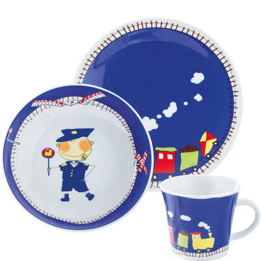 Kahla Kids Kindergeschirr Set Kahla Porzellan Abenteuerexpress 3 tlg. KAHLA Kids - Kahla Porzellan Abenteuerexpress 3 tlg. Kinderset KAHLA Kids - Kindergeschirr | Kahla Porzellan - exklusiv und hochwertig | SmacoGlas