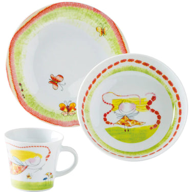 Kahla Kids Kindergeschirr Set von Kahla Porzellan Blumenfee 3 tlg. KAHLA Kids - Kahla Porzellan Blumenfee 3 tlg. KAHLA Kids - Kindergeschirr | Kahla Porzellan - exklusiv und hochwertig | SmacoGlas