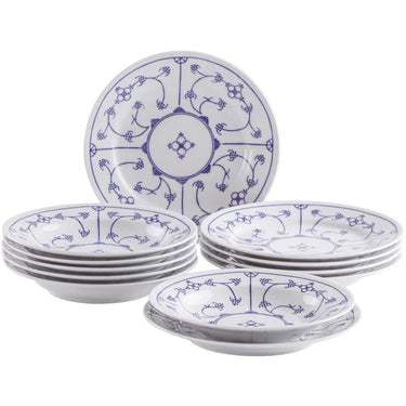 Kahla Porzellan Blau Saks Tafelservice 12tlg. - Made in Germany - Kahla Porzellan Blau Saks Tafelservice 12tlg. | Tafelservice Kahla Porzellan - exklusiv und hochwertig | SmacoGlas