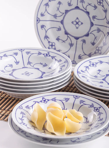 Kahla Porzellan Blau Saks Tafelservice 12tlg. - Made in Germany - Kahla Porzellan Blau Saks Tafelservice 12tlg. | Tafelservice Kahla Porzellan - exklusiv und hochwertig | SmacoGlas