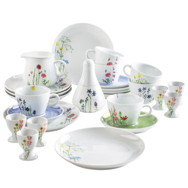 Kahla Porzellan Five Senses Wildblume Kaffeeservice 26tlg. weiß - Made in Germany - Kahla Porzellan Wildblume Kaffeeservice 26tlg. weiß | Kaffeeservice Kahla Porzellan - exklusiv und hochwertig | SmacoGlas