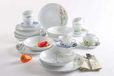Kahla Porzellan Five Senses Wildblume Kombi-Set 30 tlg. - Made in Germany - Kahla Porzellan Wildblume Kombi-Set 30 tlg. | Tafelservice Kahla Porzellan - exklusiv und hochwertig | SmacoGlas