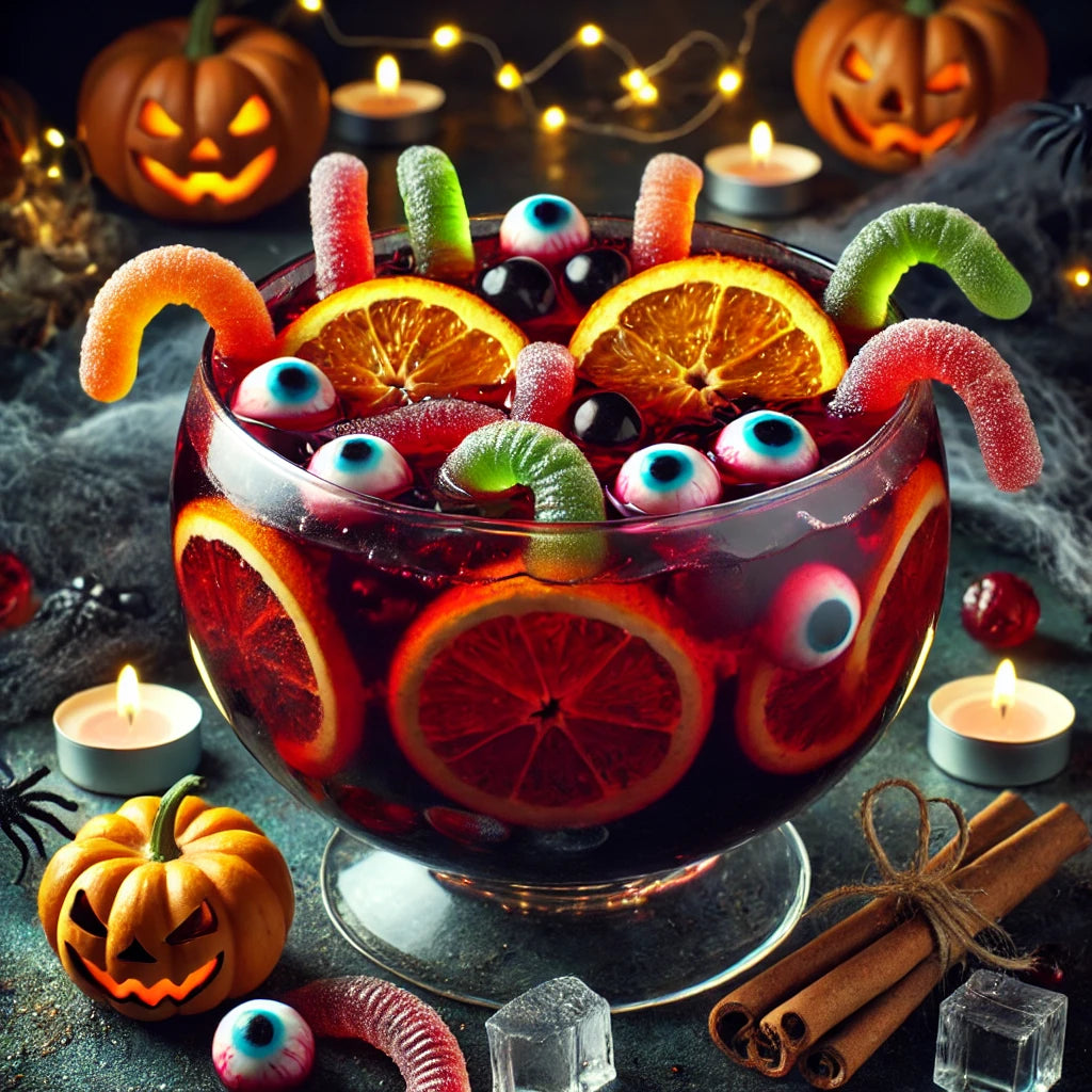 Halloweenbowle - Grusel-Punschbowle "Blutroter Biss"