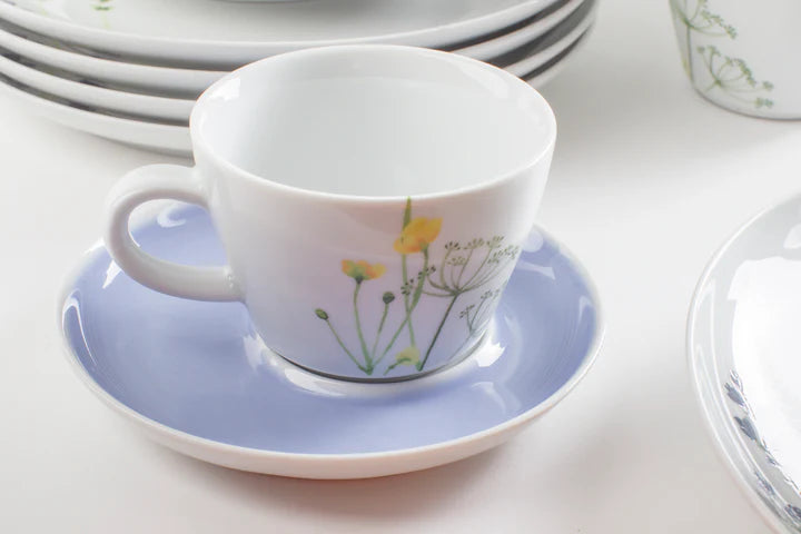 KAHLA Wildblume TAsse, Untertasse Aquarell-Blau