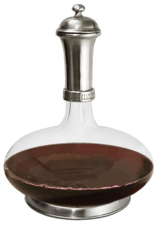 Cosi Tabellini BAIOCCO Weindekanter 1.4_L Zinn Kristallglas mit Verschluss 0362601b