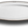 Cosi Tabellini CONVIVO 
Servierteller oval – elegante Keramikplatte mit Zinnrand im klassischen italienischen Stil