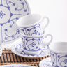 Kahla Porzellan Blau Saks Kaffeeservice 18tlg. weiß - Made in Germany - Kahla Porzellan Blau Saks Kaffeeservice 18tlg. weiß | Kaffeeservice Kahla Porzellan - exklusiv und hochwertig | SmacoGlas