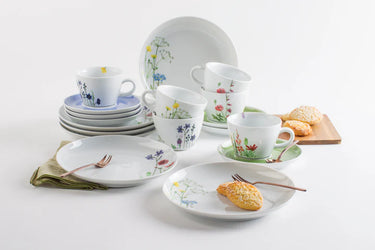 Kahla Porzellan Five Senses Wildblume Kaffeeservice 18 tlg. - Made in Germany - Kahla Porzellan Wildblume Kaffeeservice 18 tlg. | Kaffeeservice Kahla Porzellan - exklusiv und hochwertig | SmacoGlas