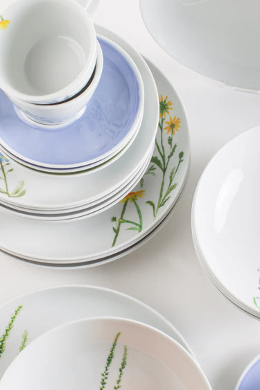 Kahla Porzellan Five Senses Wildblume Kombi-Set 30 tlg. - Made in Germany - Kahla Porzellan Wildblume Kombi-Set 30 tlg. | Tafelservice Kahla Porzellan - exklusiv und hochwertig | SmacoGlas