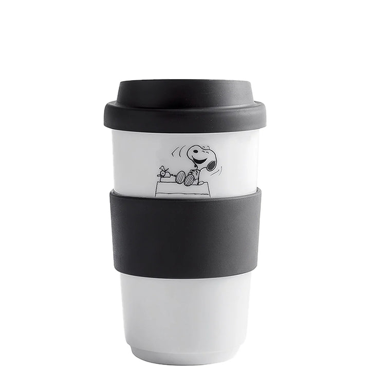 Kahla Porzellan Fillit To Go Becher 400 ml Serie Peanut - Made in Germany - Kahla Porzellan Fillit To Go Kaffeebecher 400 ml Serie Peanut - Snoopy und Freunde | To Go Becher Kahla Porzellan - exklusiv und hochwertig | SmacoGlas