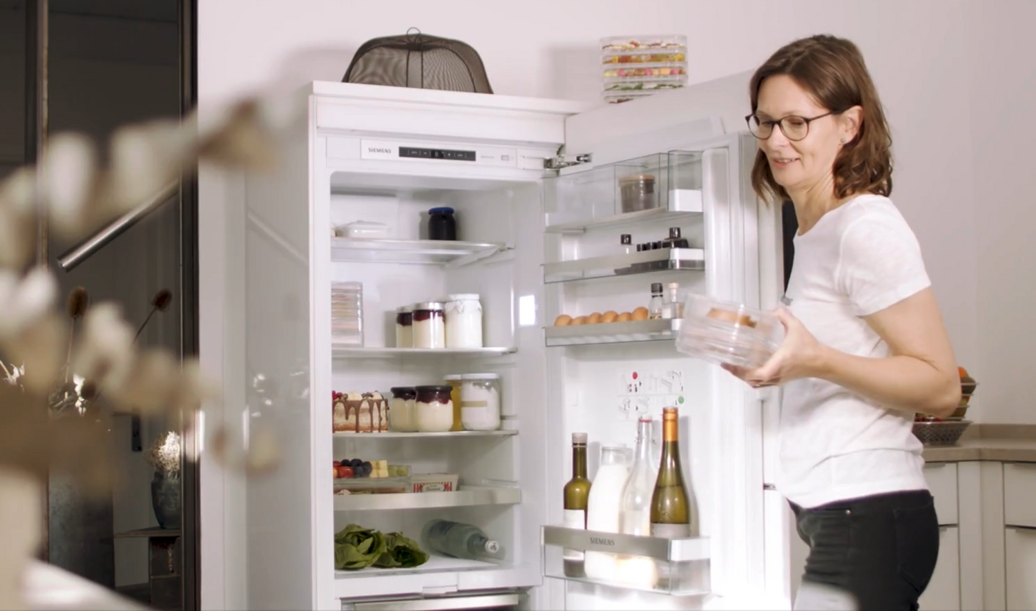 Frau Aufschnittbox aus Glas Frisch