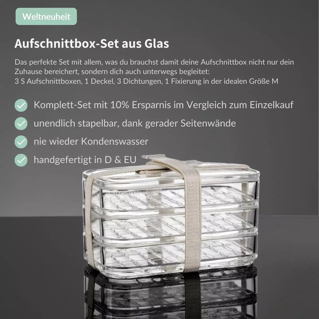 Aufschnittbox Set mit Benefits und Daten