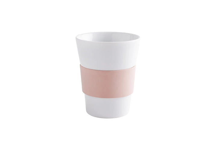 Cupit Kaffee Becher Porzellan Bunt mit Gummi Griff Rosa