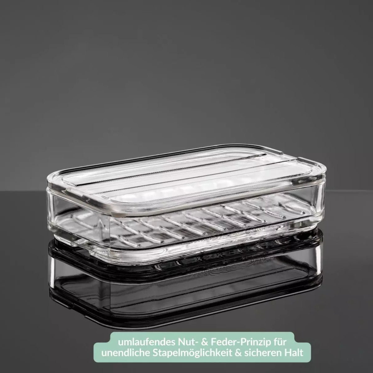 aufbewahrung wurst käse kühlschrank glas ️ stapelbare Aufschnittbox aus Glas - 2 Wochen Frische ️ SmacoGlas S