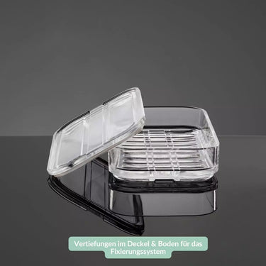 Glas Aufschnittbox mit Deckel - stapelbar - 10 % Starter-Rabatt - SmacoGlas Aufschnittbox Komplett-Set - spare 10% im Set | Glas SmacoGlas - exklusiv und hochwertig | SmacoGlas