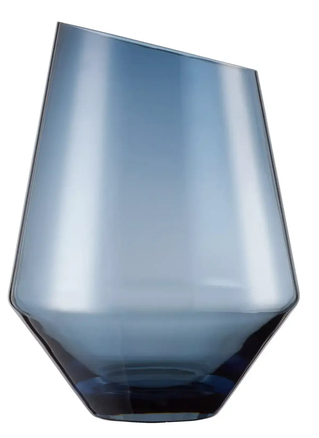 mittlere Vase der Zwiesel Glas Serie Diamonds in blau